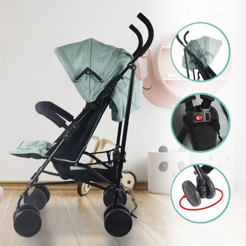 Mobiclinic Skladací kočík Elefant 15 kg, zelený 