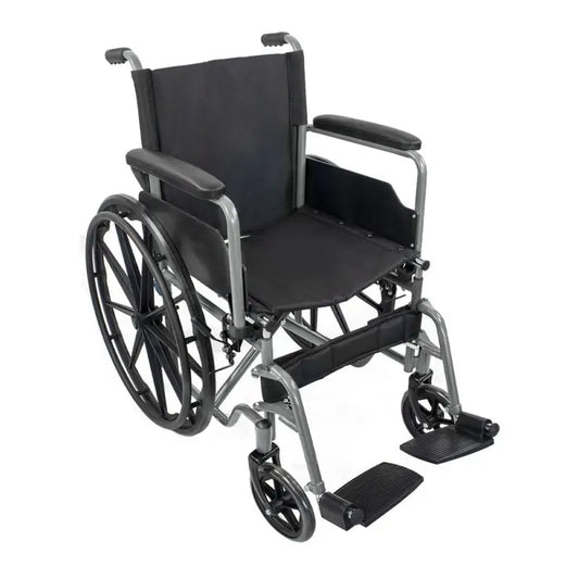 Mobiclinic Folding Wheelchair With Removable Rear Wheels Gray