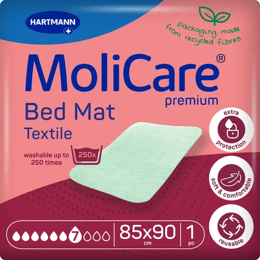 Molicare – prateľná textilná podložka Premium 7 kvapiek, 85 × 90 cm, 1 ks
