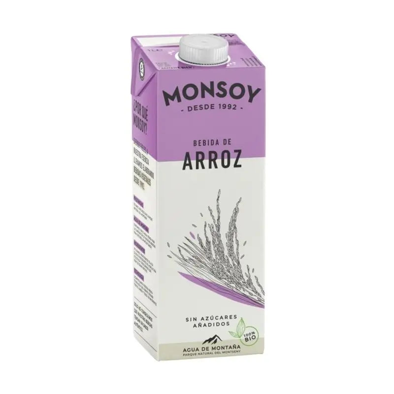 Monsoy rastlinný nápoj z ryže 1 l, 6 ks, bio 