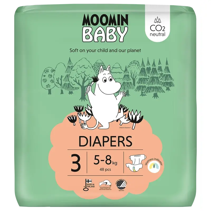 Moomin Baby Nappies Size 3 , 48 units