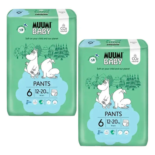 Moomin Baby Tréningové plienky, veľkosť 6, 2 x 36 kusov