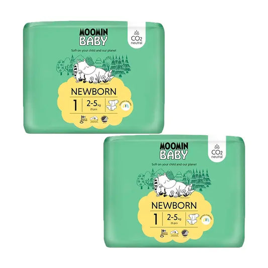 Plienky Moomin Baby, veľkosť 1, 2 x 25 kusov