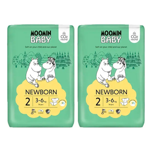 Plienky Moomin Baby, veľkosť 2, 2 x 56 kusov