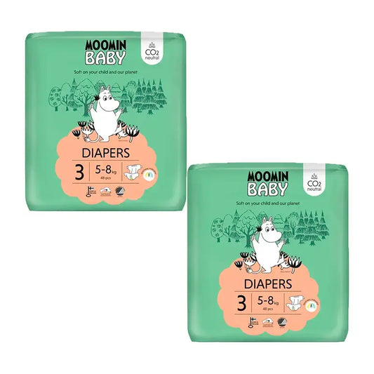 Plienky Moomin Baby, veľkosť 3, 2 x 48 kusov
