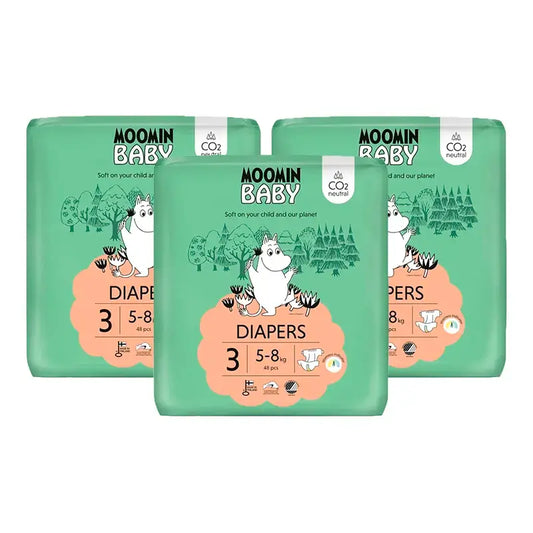 Plienky Moomin Baby, veľkosť 3, 3 x 48 kusov