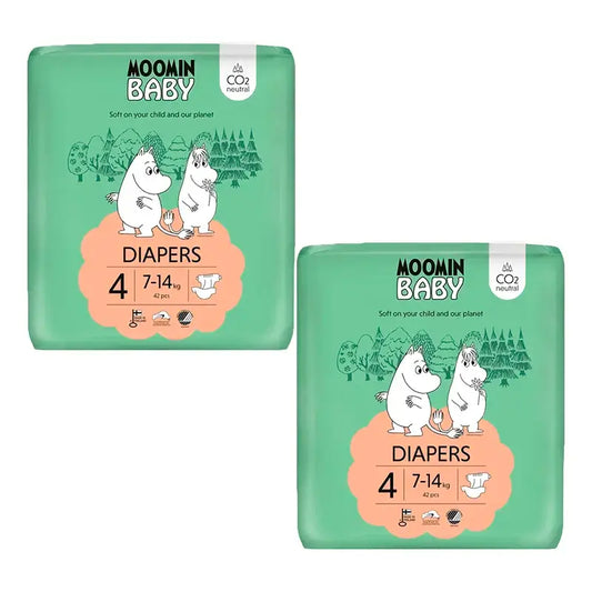 Plienky Moomin Baby, veľkosť 4, 2 balenia po 42 kusov