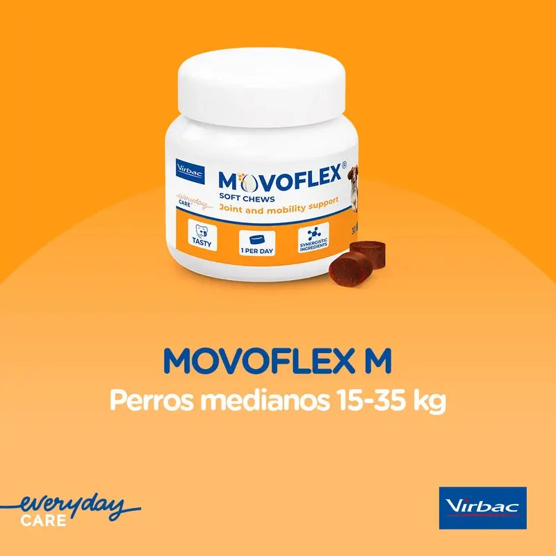 Movoflex – chondroprotektívny prípravok pre stredne veľké psy (15–35 kg), 30 tabliet