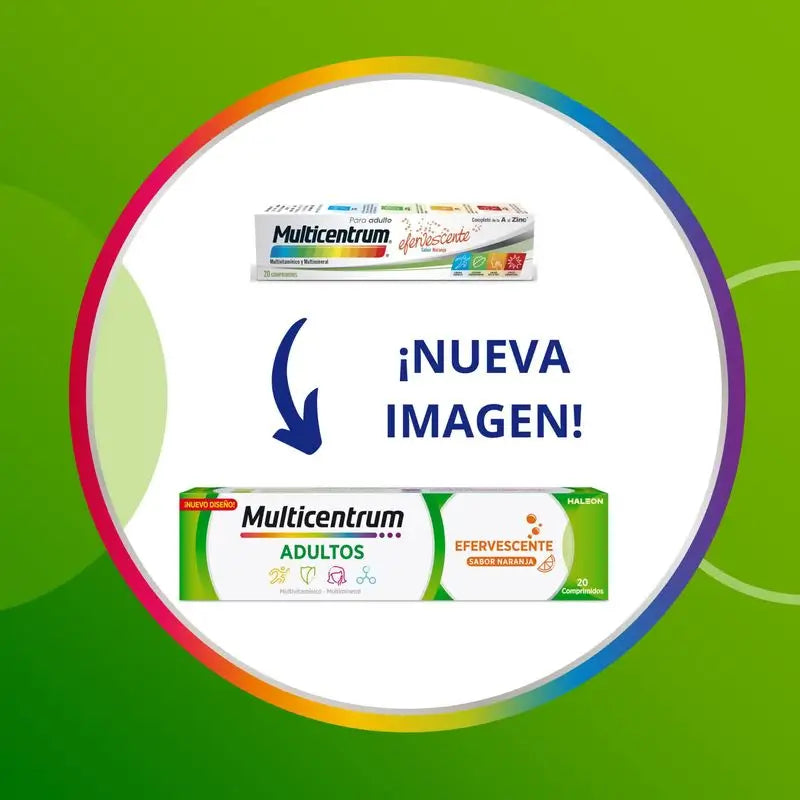 Multicentrum Efervescente – multivitamínový doplnok stravy pre dospelých, 20 tabliet