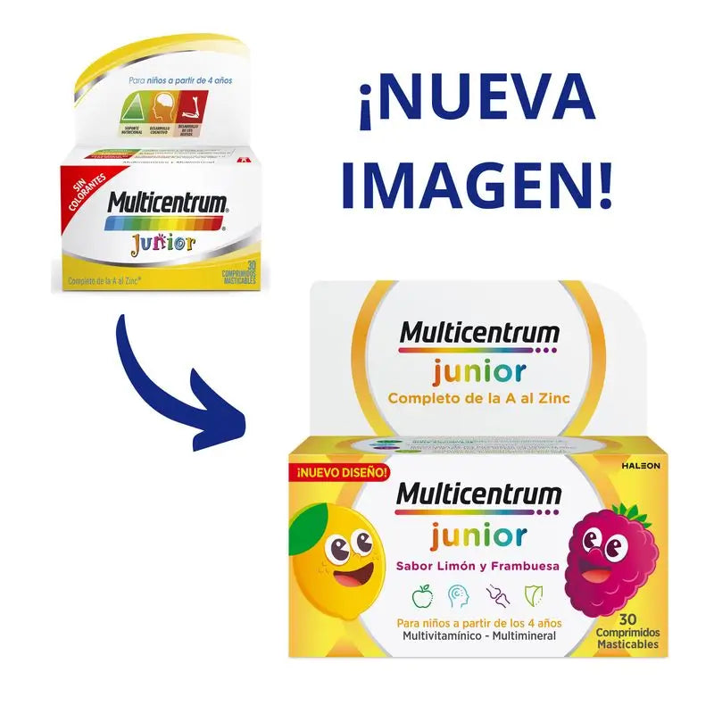 Multicentrum Junior Multivitamín + od 4 rokov, 30 tabliet