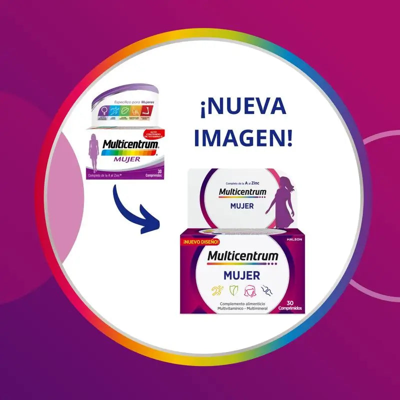 Multicentrum Mujer – multivitamínový doplnok stravy, 30 tabliet