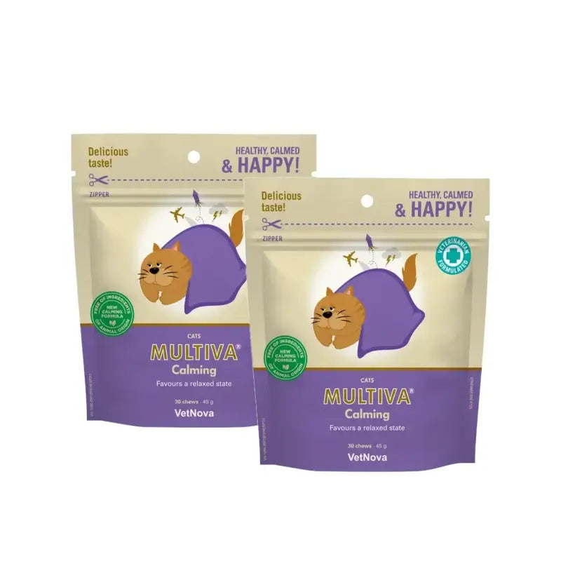 Multiva Calming Cat, 30 žuvacích tabletiek, balenie po 2 ks