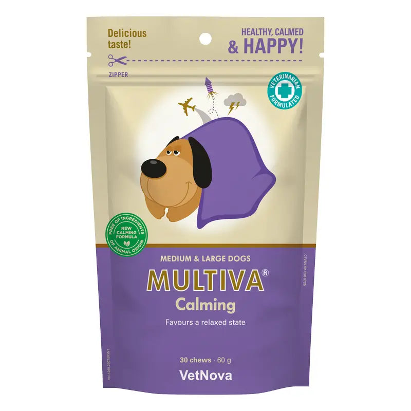 Multiva Calming pre stredne veľké a veľké psy, 30 žuvacích tyčiniek