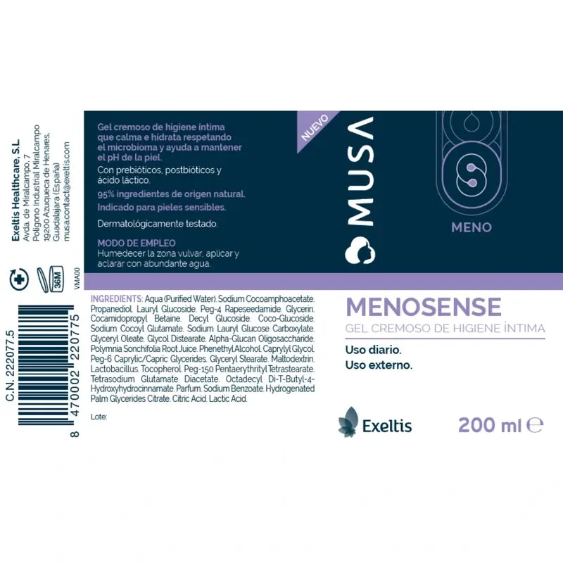 Musa Menosense Gél na intímnu hygienu, 200 ml