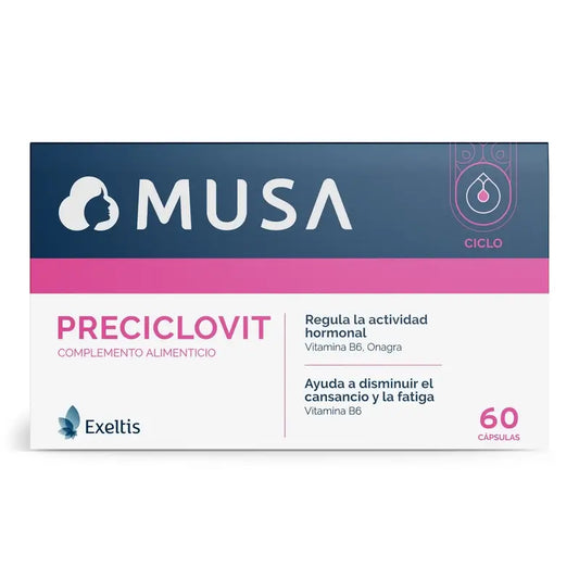 Musa Preciclovit – prípravok proti predmenštruačným ťažkostiam, 60 kapsúl