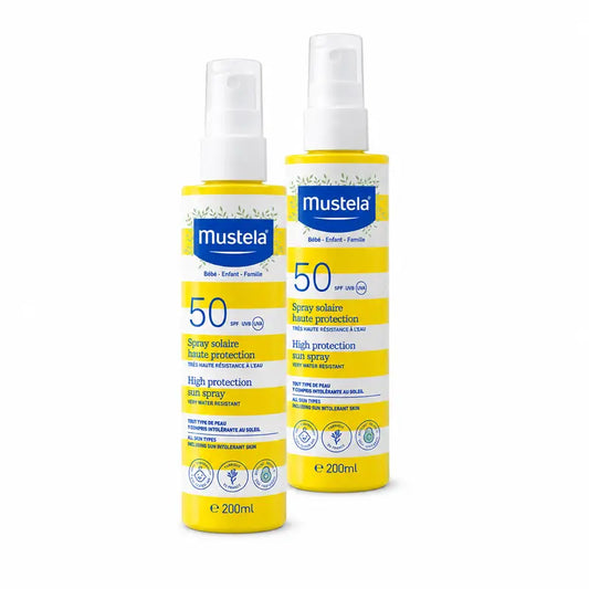 Mustela Opaľovacie mlieko s veľmi vysokou ochranou SPF 50, balenie 2 x 200 ml