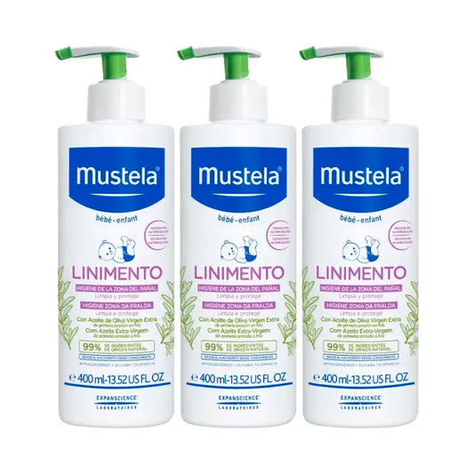 Mustela Detský hygienický liniment, balenie 3 x 400 ml