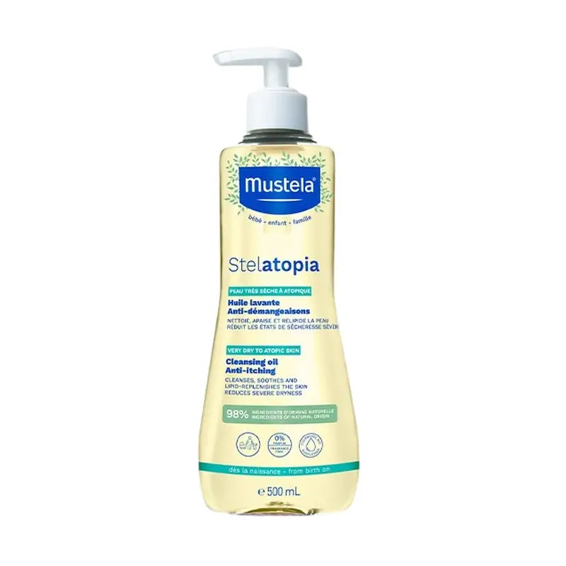 Mustela Stelatopia Olej na kúpanie a sprchovanie, 500 ml