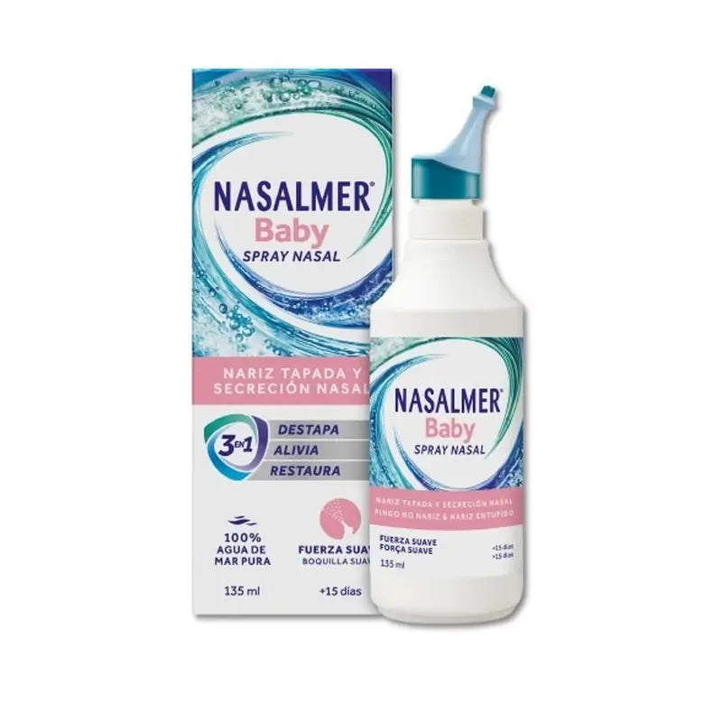 Nasalmer Baby, jemné čistenie nosa morskou vodou, sprej 135 ml