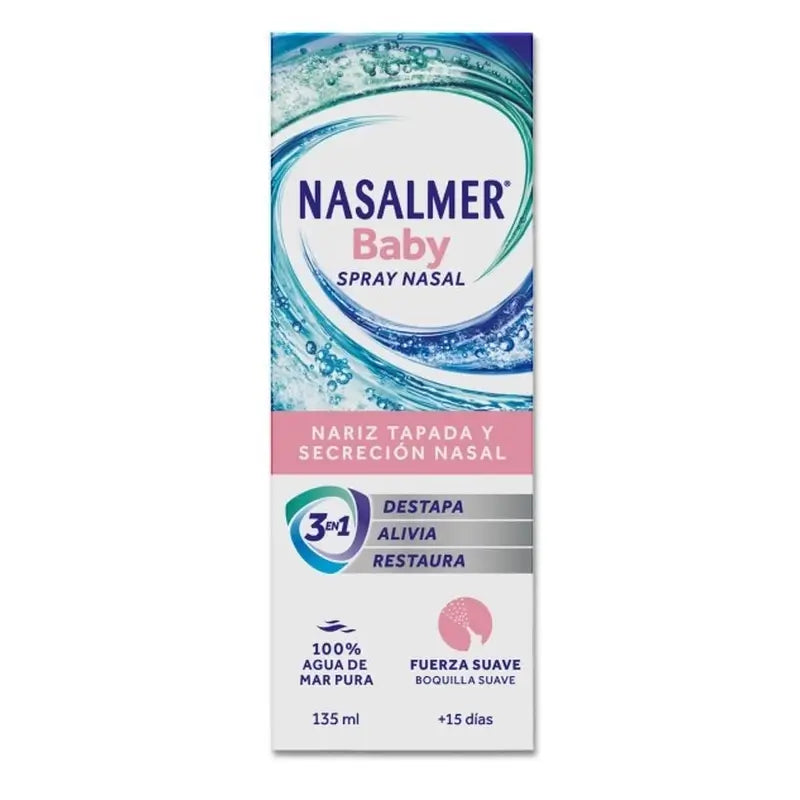 Nasalmer Baby, jemné čistenie nosa morskou vodou, sprej 135 ml