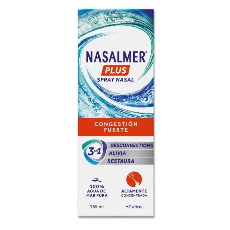 Nasalmer Plus, na uvoľnenie nosa a zmiernenie silnej upchatosti, sprej 135 ml