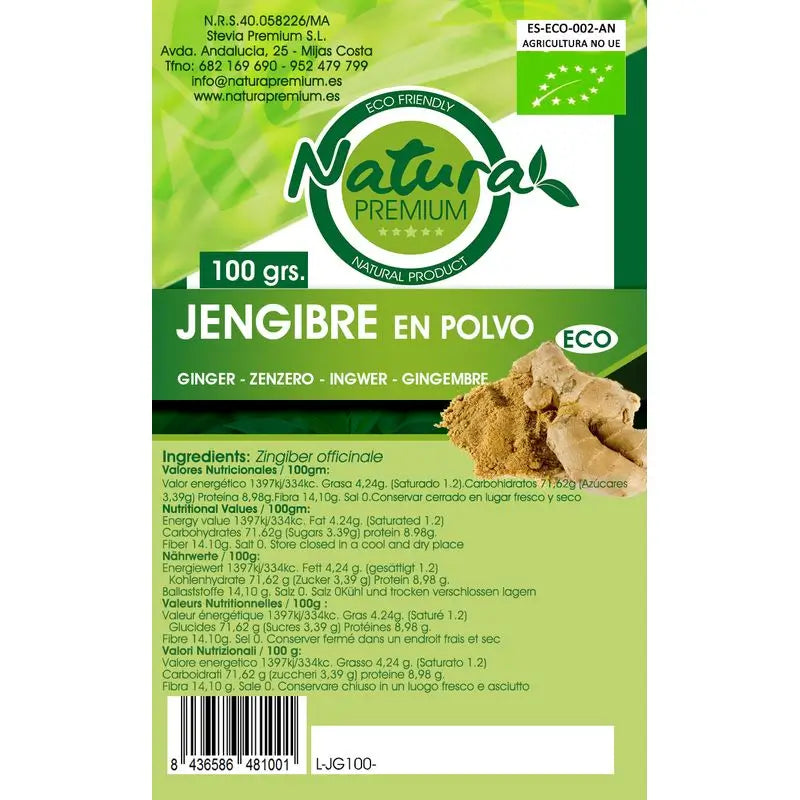 Natura Premium Bio zázvor v prášku, 500 g