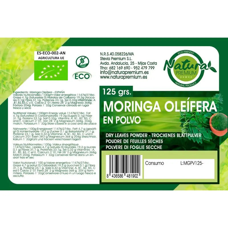 Natura Premium Bio mletá moringa v prášku, 400 g