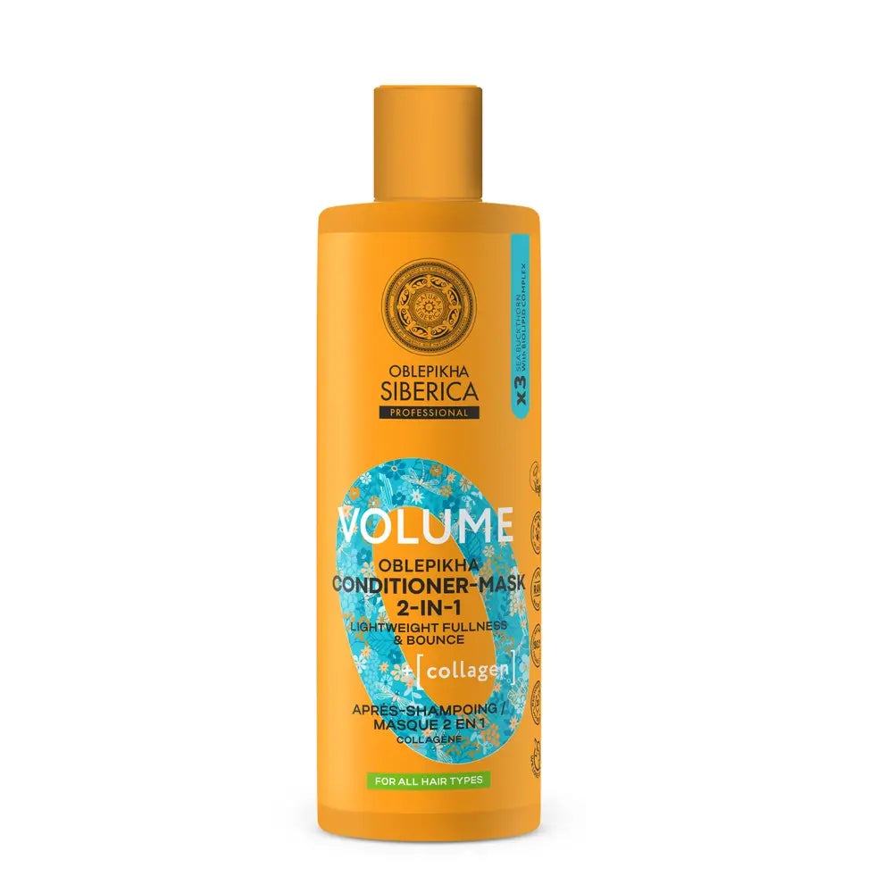 Natura Siberica Kondicionér a maska 2 v 1 na dodanie objemu s kolagénom, 400 ml 