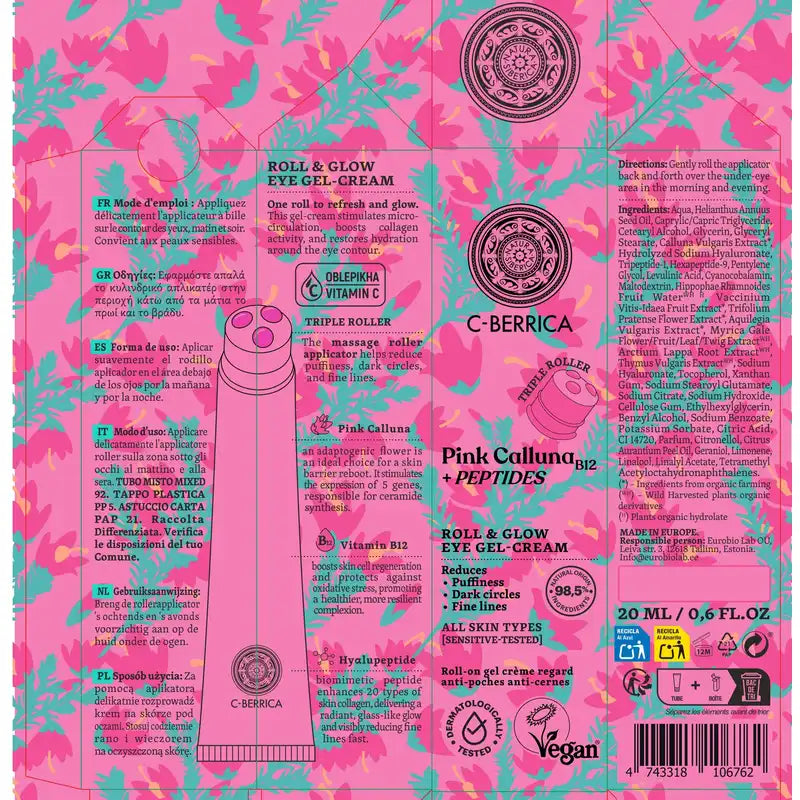 Natura Siberica Očný krém Roll & Glow, 20 ml