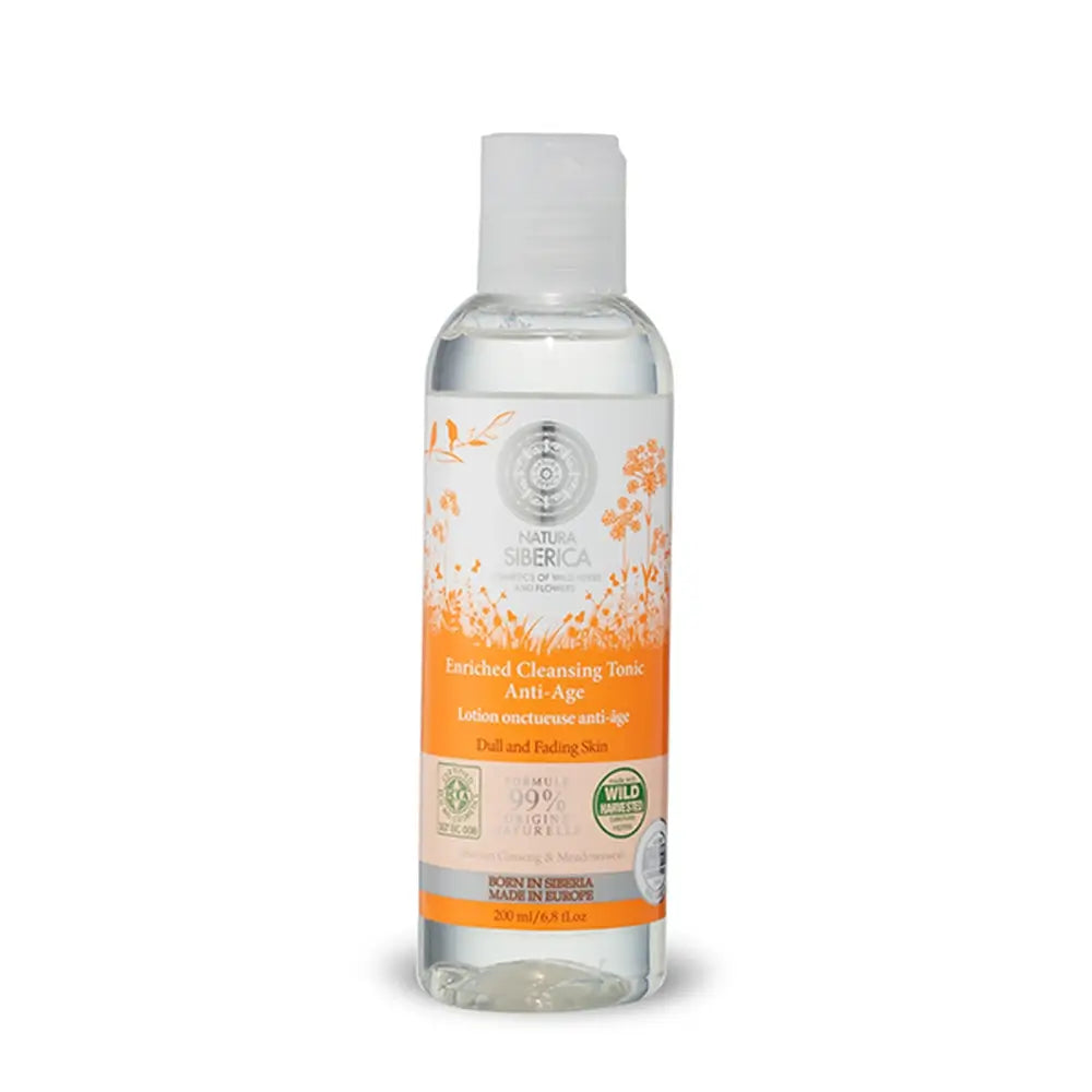 Natura Siberica Očistný tonizér obohatený o zložky proti starnutiu, pre unavenú a vyčerpanú pleť, 200 ml