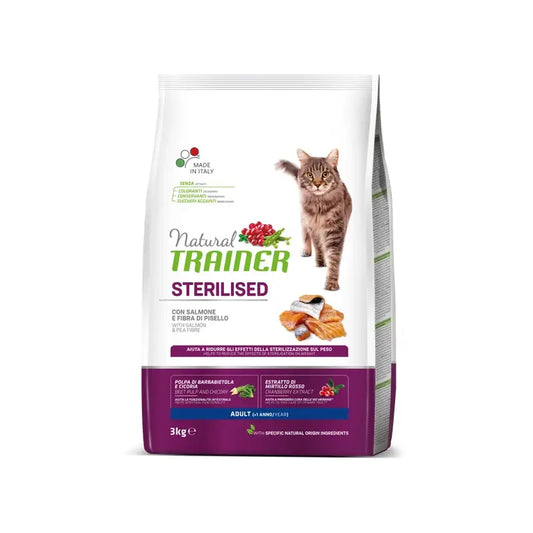 Natural Trainer Feline Adult Sterilizovaný losos 3 kg, krmivo pre mačky