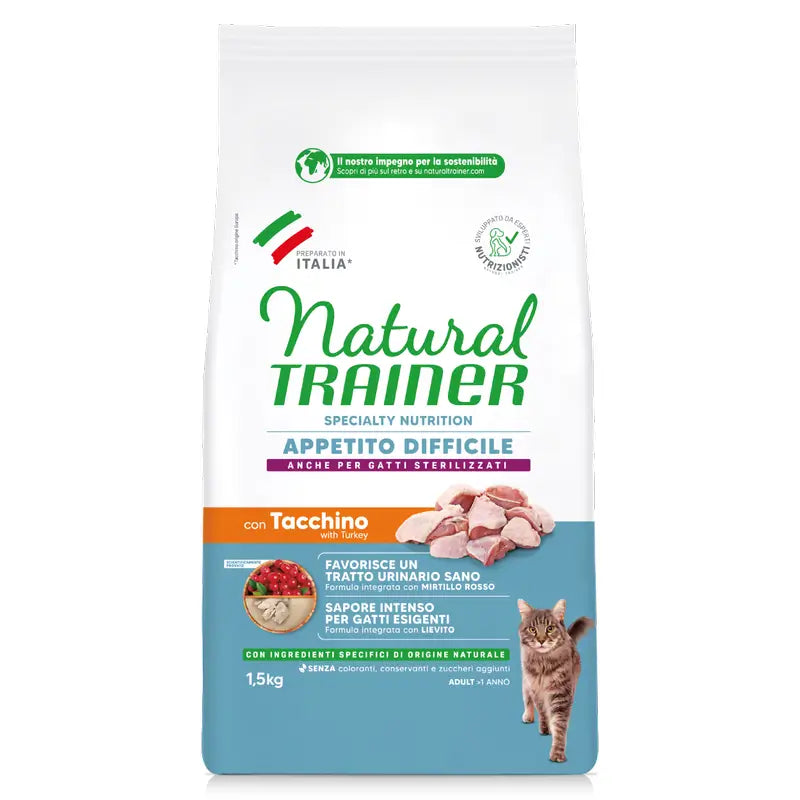 Natural Trainer Krmivo pre mačky, s bielym mäsom, Superpremium, 1,5 kg