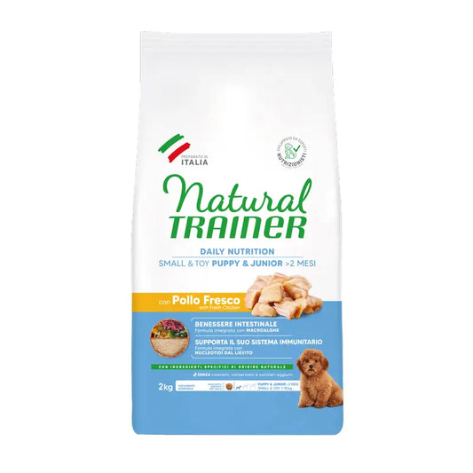 Natural Trainer – krmivo pre psov, plemená Small a Toy, s kuracím mäsom, superpremium, 2 kg