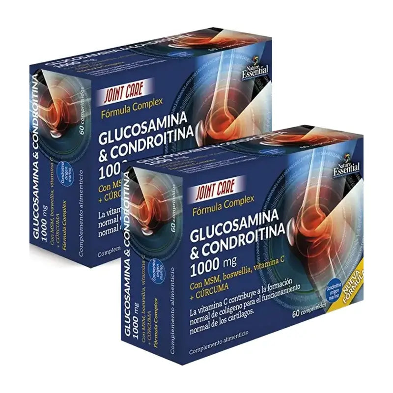 Nature Essential Blister Glukózamín + Chondroitín + MSM, 2×60 kapsúl 