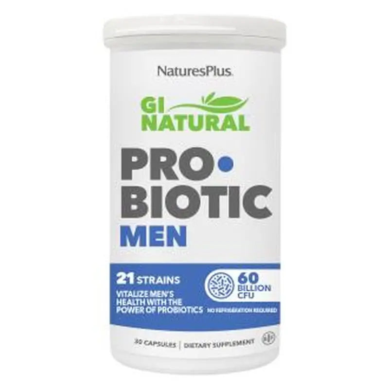 Natures Plus Gi Natural Probiotic Men, 30 Capsules