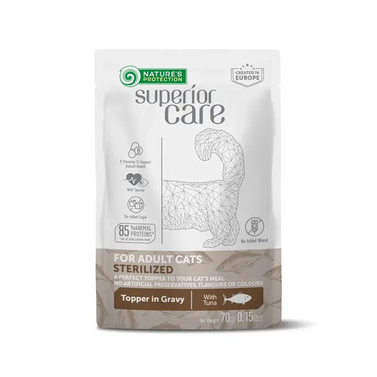Natures Protection Detox Cat Steri. Pre dospelé mačky všetkých plemien – tuniak 24 x 70 g 