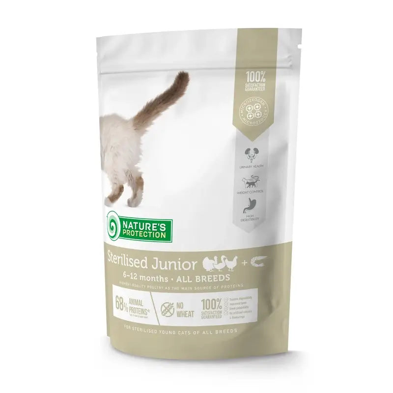 Natures Protection Detox Cat Sterilised Junior – vtáky a krill, 400 g 