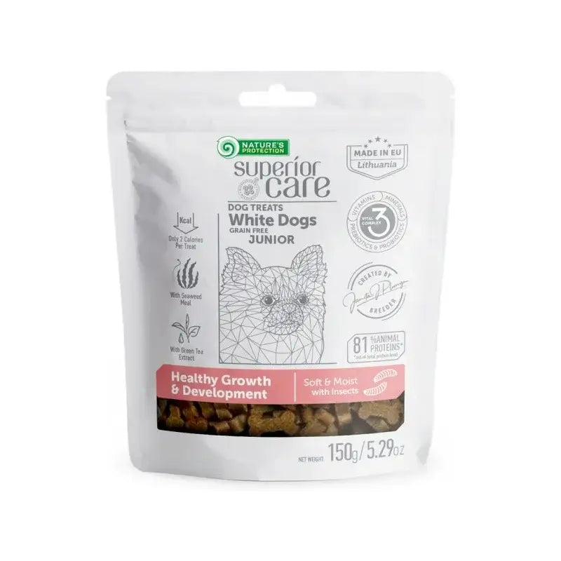 Natures Protection Sc White Dog Junior – rast a vývoj, proti hmyzu, 150 g