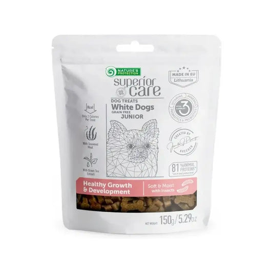 Natures Protection Sc White Dog Junior – rast a vývoj, proti hmyzu, 150 g