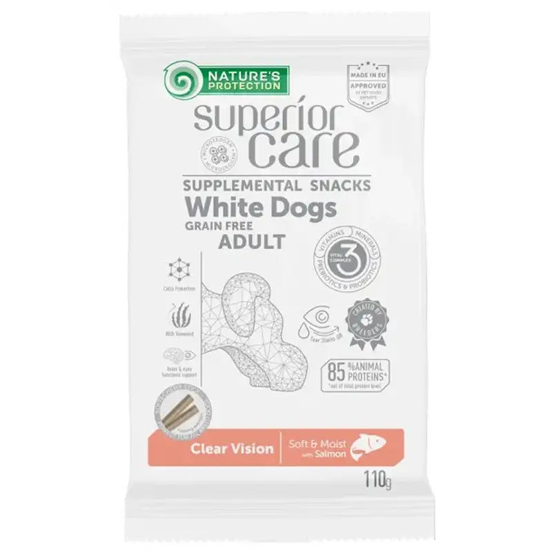 Natures Protection Sc White Dog Snack Vision bez obilnín s lososom 110 g 