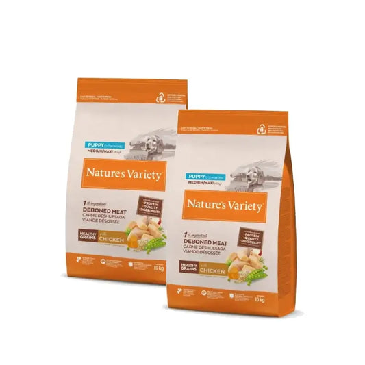 Nature'S Variety Dog Healthy Puppy Medium Kuracie mäso, balenie 2 x 10 kg