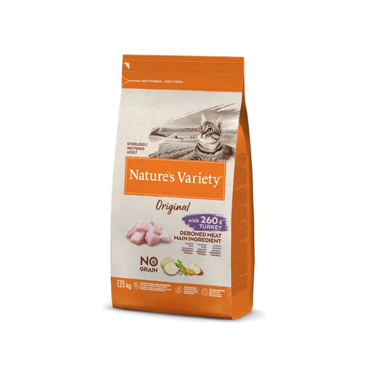 Nature'S Variety Feline Adult Original pre kastrované mačky s morčacím mäsom 1,25 kg, krmivo pre mačky