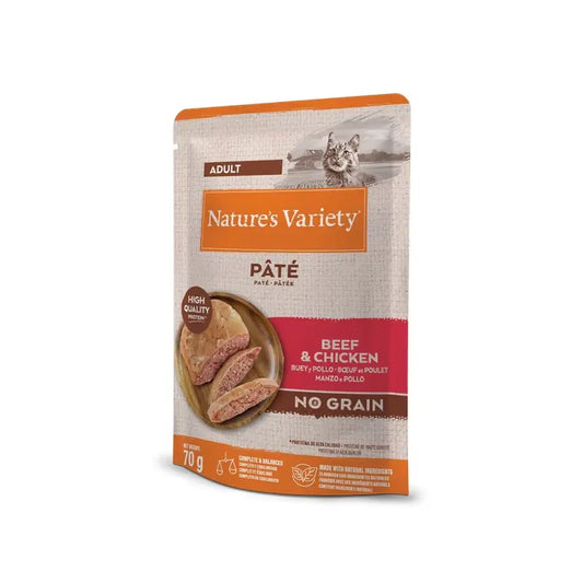 Nature'S Variety Mokré krmivo pre mačky, Mini, s hovädzím mäsom a kuracím mäsom, jednorazová porcia, 70 g