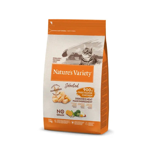 Nature'S Variety Feline Adult Selected pre kastrované mačky s kuracím mäsom 3 kg, krmivo pre mačky