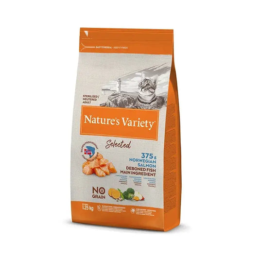 Nature'S Variety Feline Adult Selected pre kastrované mačky s lososom 1,25 kg, krmivo pre mačky