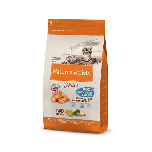 Nature'S Variety Feline Adult Selected pre kastrované mačky s lososom 3 kg, krmivo pre mačky