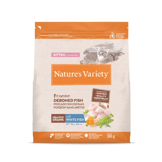 Nature'S Variety Healthy Grain Kitten – krmivo pre mačiatka s bielou rybou, 300 g