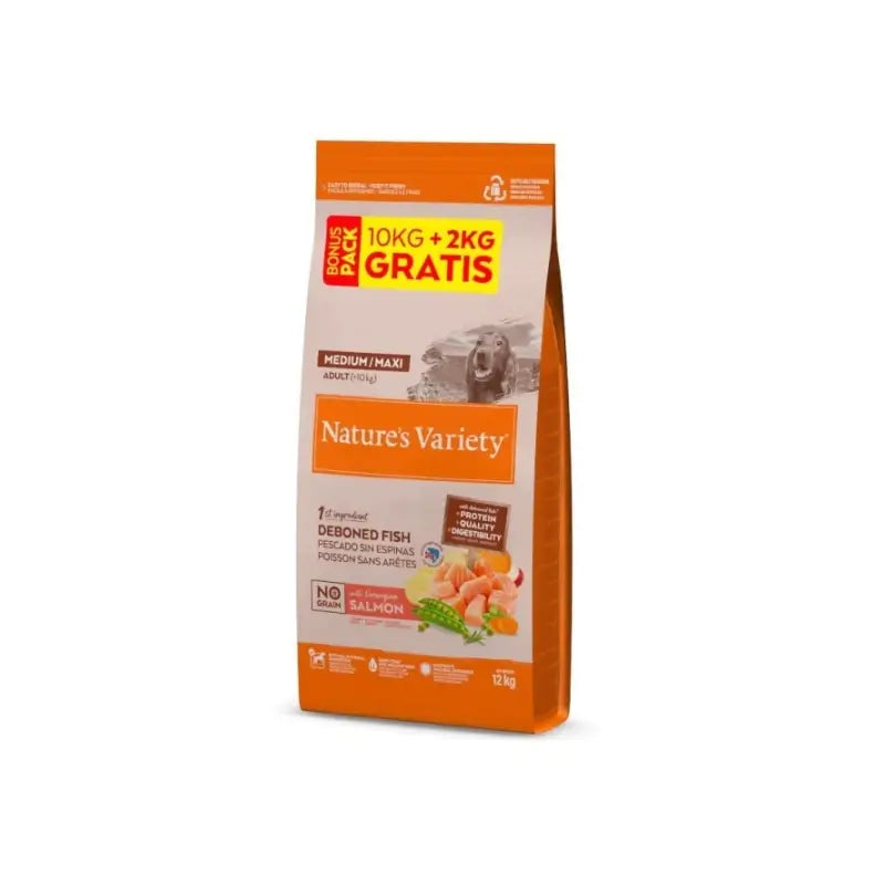 Nature'S Variety No Grain Medium/Maxi krmivo pre psov s lososom 10+2 kg