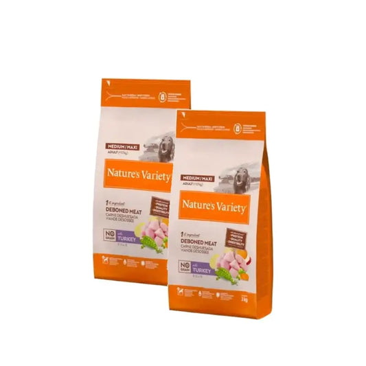 Nature's Variety Pre psov strednej veľkosti s morčacím mäsom, bez obilnín, balenie 2 x 12 kg