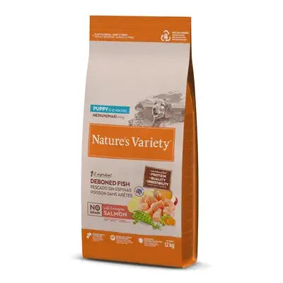 Nature's Variety Šteniatka – stredná veľkosť – atlantický losos – bez obilnín – 12 kg